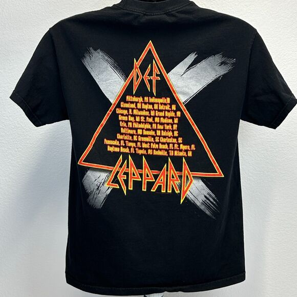 Vintage Def Leppard 2002 X Tour T Shirt Ten Concert Rock Band Black Tee M Medium - Picture 3 of 9